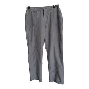 Pacific Trail Hiking Pants Women’s XL Gray Roll Up Legs Lightweight Nylon Camp